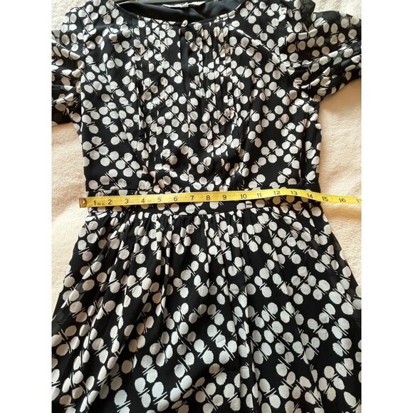 Trina Turk St. Petersburg Silk Dress Black with White Polka Dots NO Belt Size 6 - Picture 11 of 12